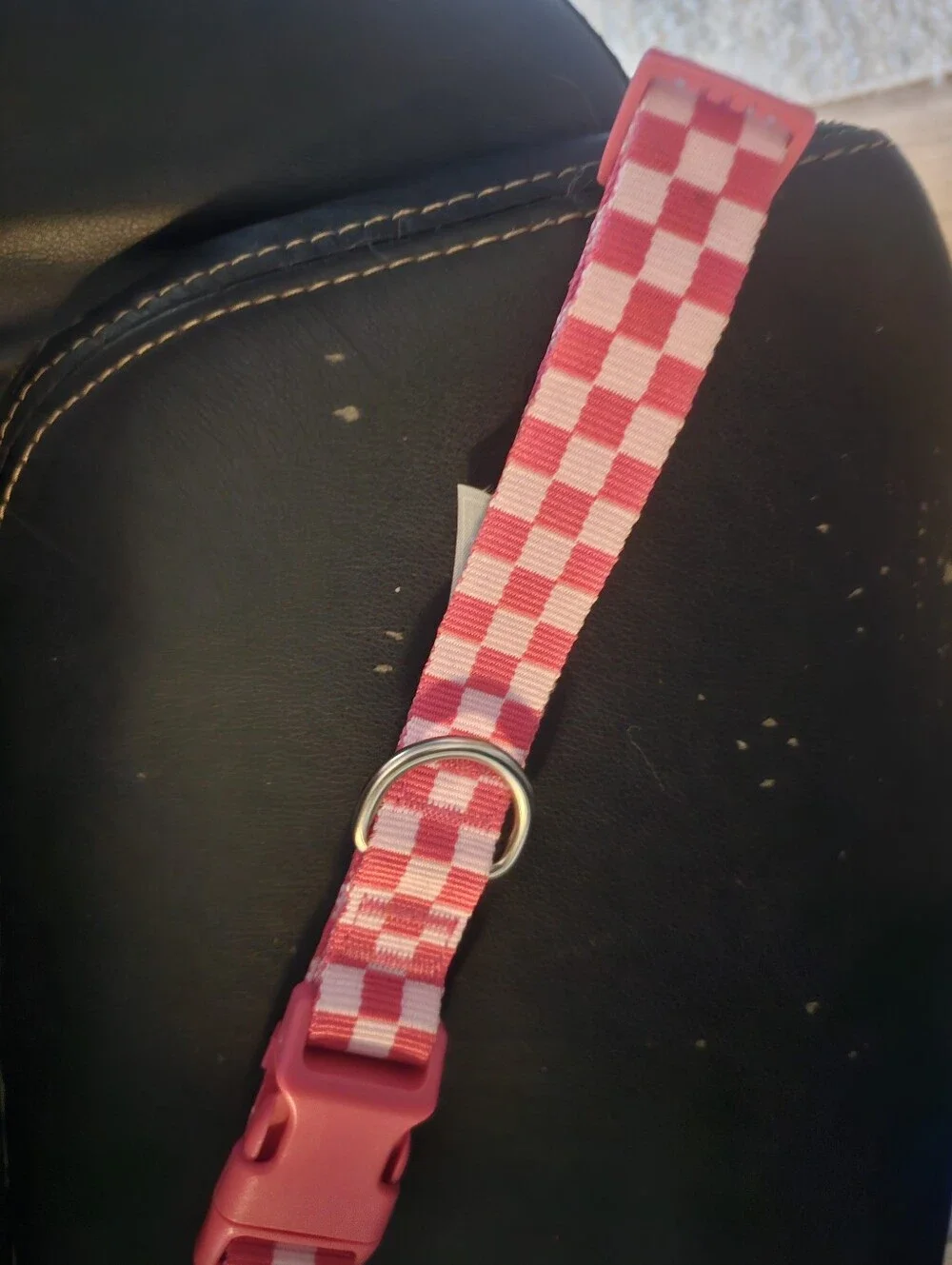 Top Paw Two-Tone Pink Striped Dog Collar